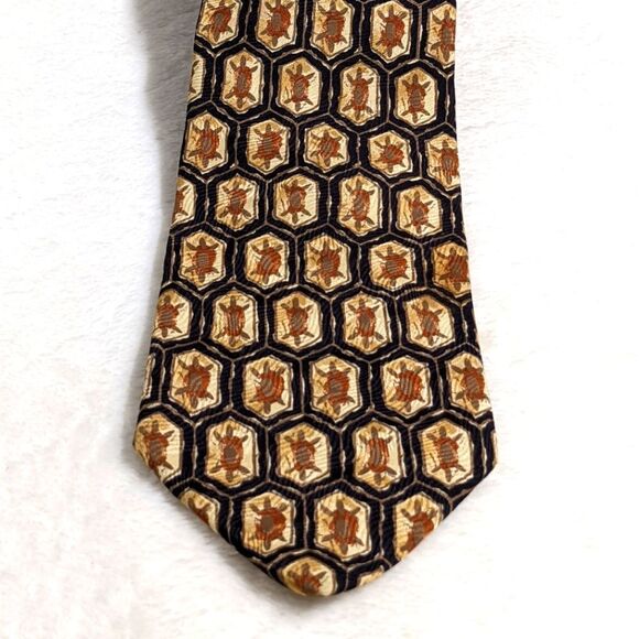 Vintage Men's 100% Silk Tie Abstract Print - By KASPER - Picture 7 of 15